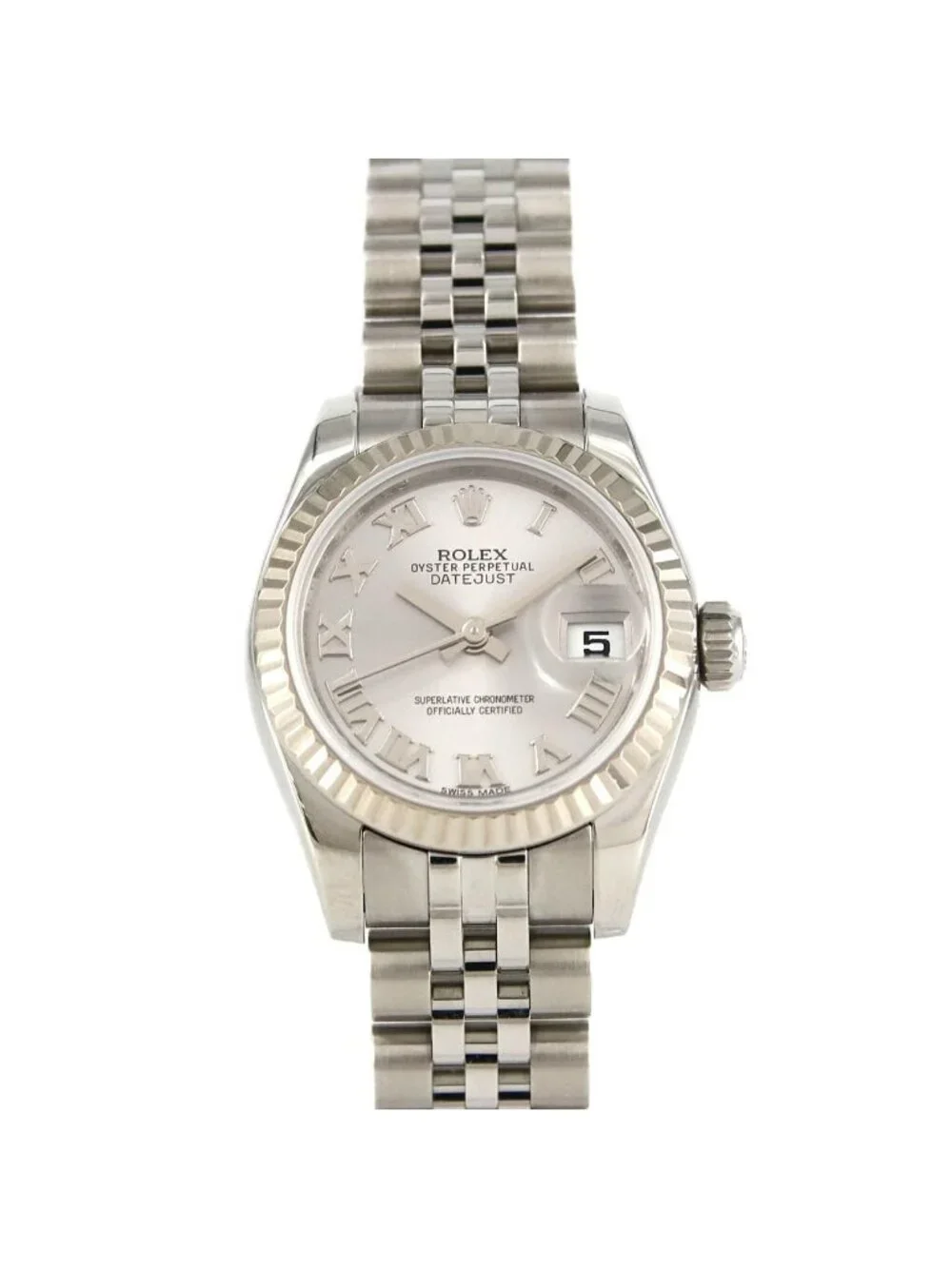 Rolex Datejust Stainless Steel White Gold Automatic Watch